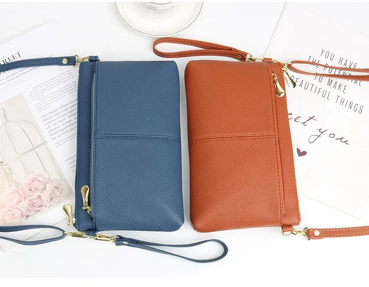 Fashion Women Clutch Bag PU Leather Crossbody Bags Small Shoulder Handbag Female Mobile Phone Purse Bags