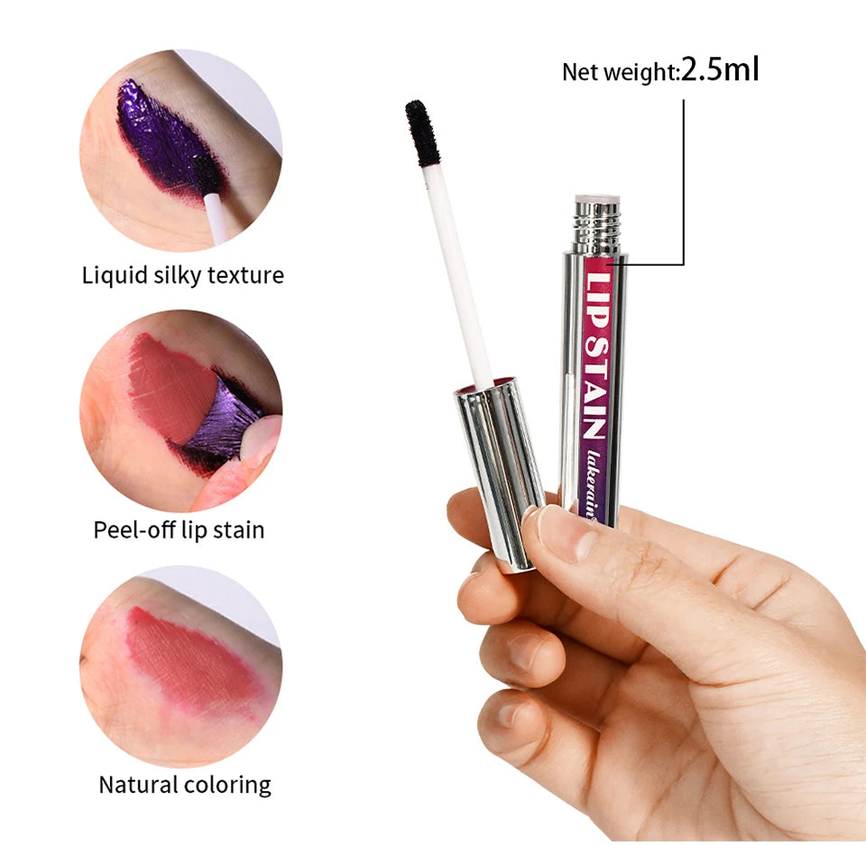 Peel Off Lip Stain – Long-Lasting Waterproof Lip Tint | No Transfer, Non-Stick Cup