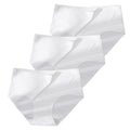 3Pcs Plus Size Underwear Women's Panties Ice Silk Solid Color Ladies Seamless Underpant Girls Briefs Breath Sexy Lingerie Female