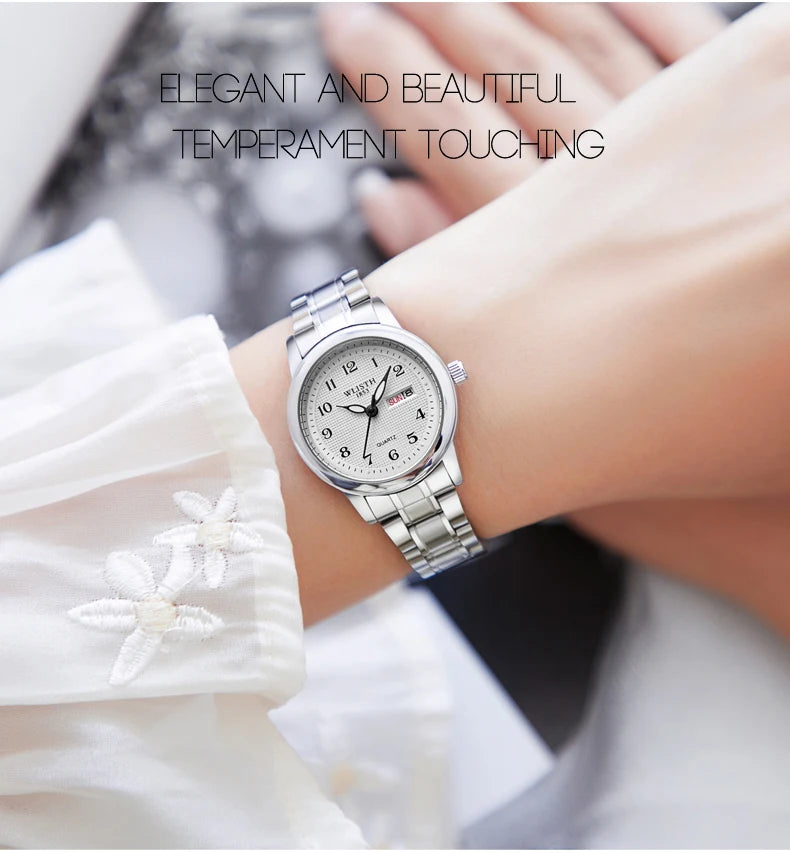 Wlisth Quartz Watch Qigital Luminous Elderly Watch Double Calendar Lovers Foreign Trade Watch