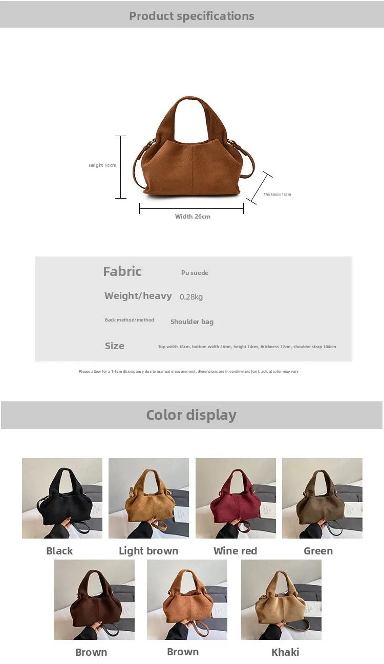 Ladies' Cloud Handbag Autumn New Fashion Dumpling Bun French Texture Shoulder Bag