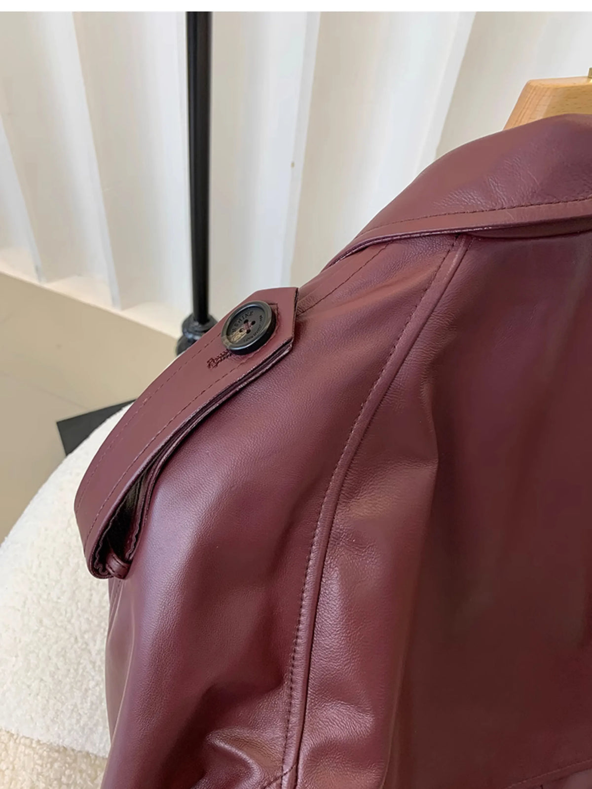European Style Genuine Sheepskin Coat Women's Lapel Irregular Placket Real Leather Jacket Fashion Motorcycle Coats and Jackets