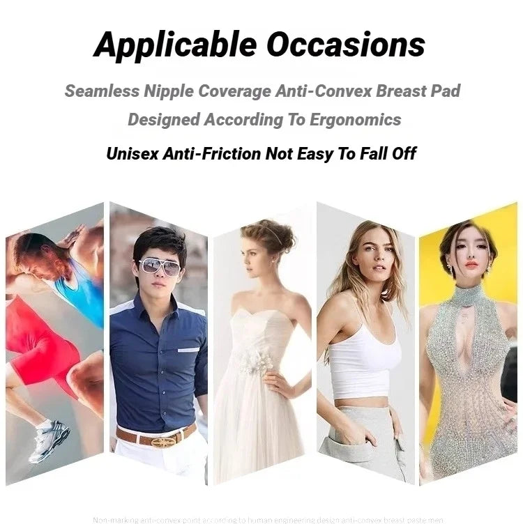 CHUANGERM Women Nipple Cover Chest Stickers Seamless Breathable Self-Adhesive Comfortable Invisible Coverage