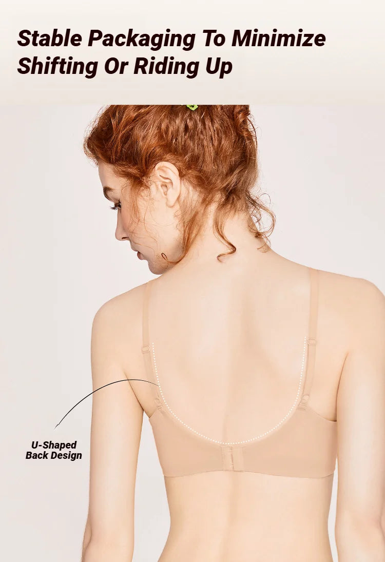 Women Seamless Bra Sexy No Wire Push Up Underwear Girls Students Breathable Thin Bras Female'S Gathered Ice Silk For Comfort