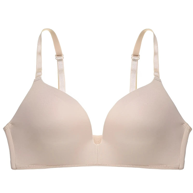 Women Seamless Bra Sexy No Wire Push Up Underwear Girls Students Breathable Thin Bras Female'S Gathered Ice Silk For Comfort