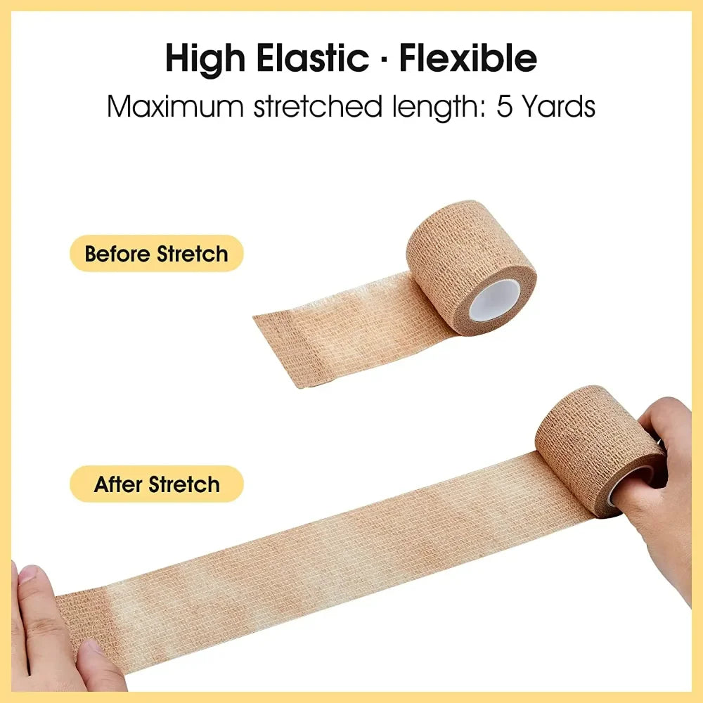 New Hot Elastic Bandage Elastoplast Self Adhesive Tape Sports Protect Wrist Palm Finger Arm Shoulder Knee Ankle Pets Leg Tattoo