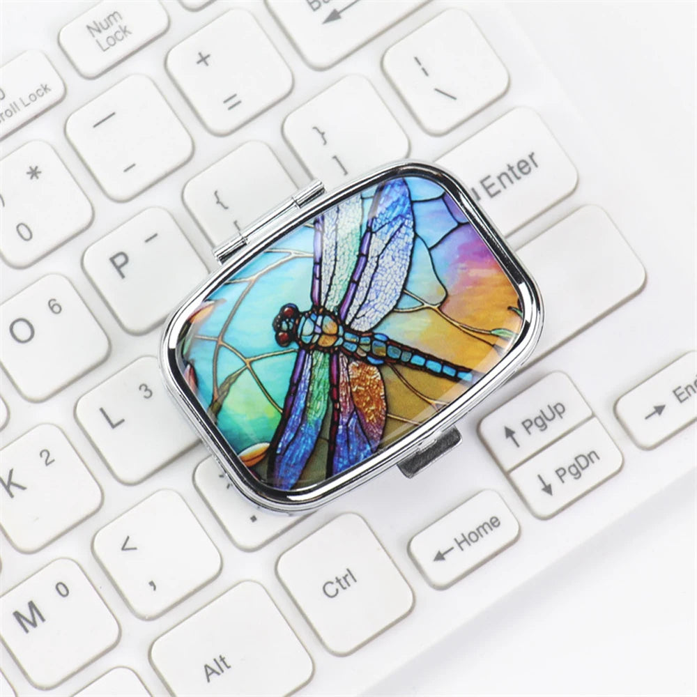 Travel Cases Lovely Colored Medicine Metal Jewelry Organizers Household Holder Iron Cabinet Small Pill Container