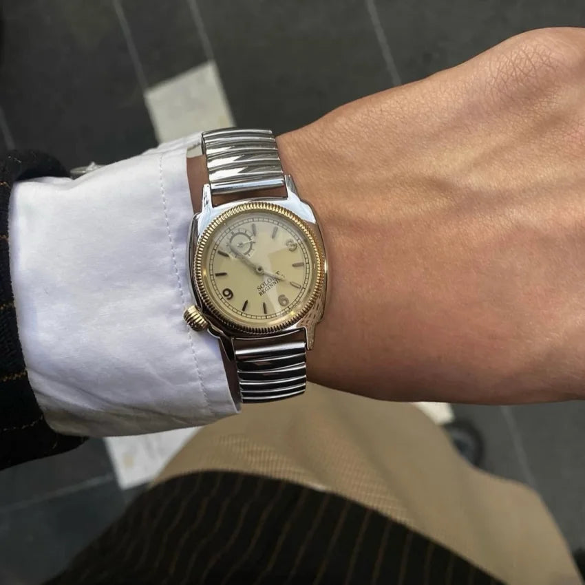 Y2K Waterproof Japanese Retro Luminous Wristwatch for Men And Women Premium Stainless Steel Quartz Watch שעון יד קוו for Couple