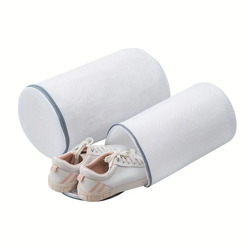 1/2pcs Versatile Shoe Washing Bag - Durable Mesh Laundry Bag for Sneakers Running Shoes Socks & Bras with Zipper Laundry Bag