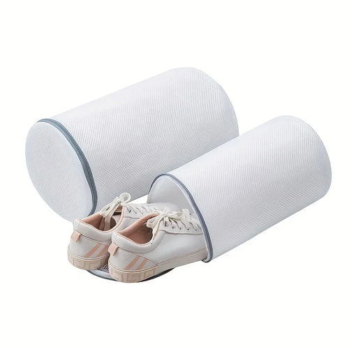 1/2pcs Versatile Shoe Washing Bag - Durable Mesh Laundry Bag for Sneakers Running Shoes Socks & Bras with Zipper Laundry Bag