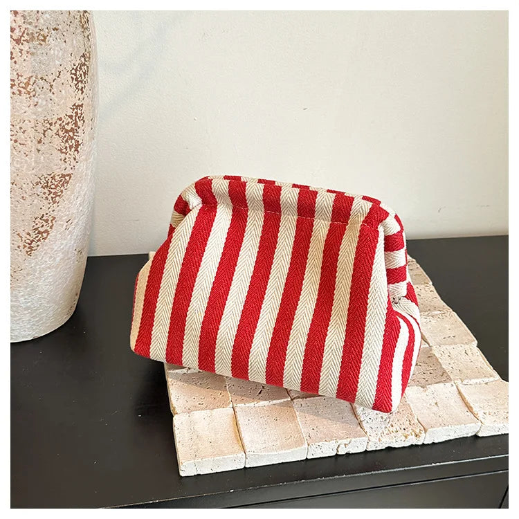 Summer Woven Crochet Purses for Women Beach Clutch Handbags 2026 Dumpling Hobo Casual Colorblock Bag Ladies Ruched Cloud Purse