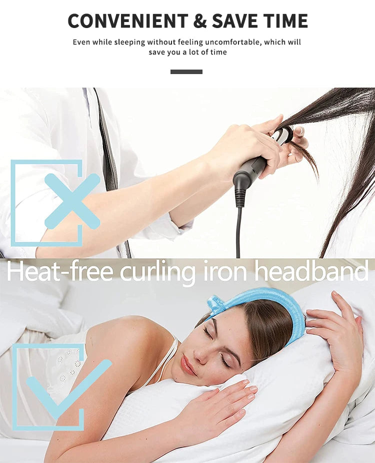 Heatless Curling Rod Headband No Heat Silk Curls Ribbon Hair Rollers Sleeping Soft Headband Lazy Hair Curlers Hair Styling Tools