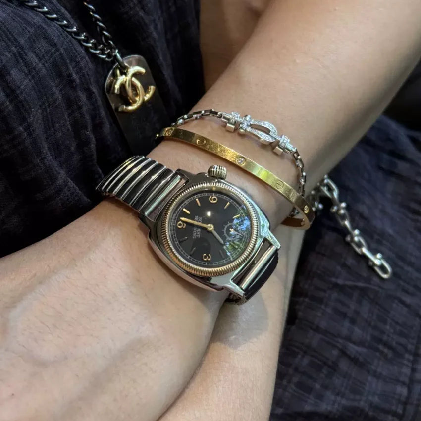 Y2K Waterproof Japanese Retro Luminous Wristwatch for Men And Women Premium Stainless Steel Quartz Watch שעון יד קוו for Couple