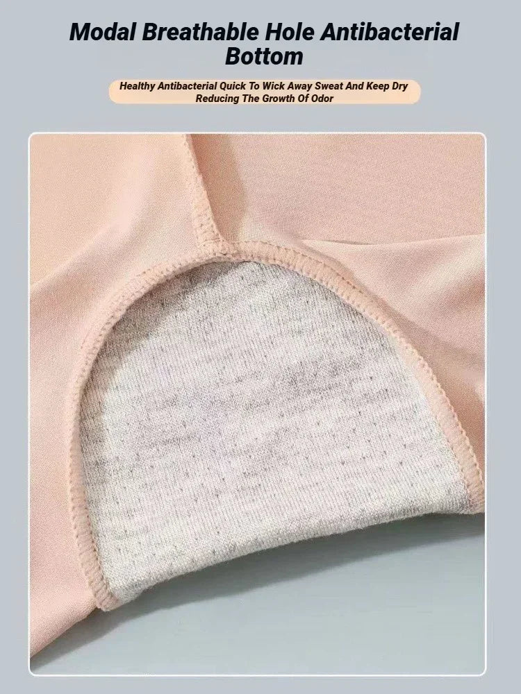 CHUANGERM Seamless High Waist Shorts Panties For Women Tummy Control Hip Lift Ice Silk Safety Pants Sports Underwear