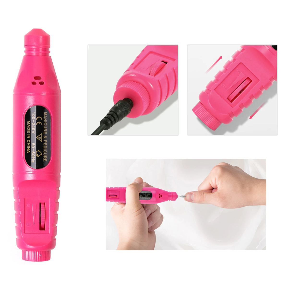Electric Nail Drill Machine Set Pedicure Grinding Equipment Mill For Manicure Professional Strong Nail Polishing Tool