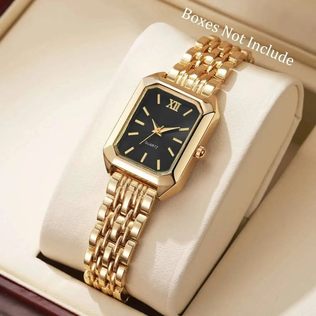 Fashion Rectangle Women Quartz Watch Luxury Analog Wristwatches Reloj Mujer Girls Clock Gift（Without Box）