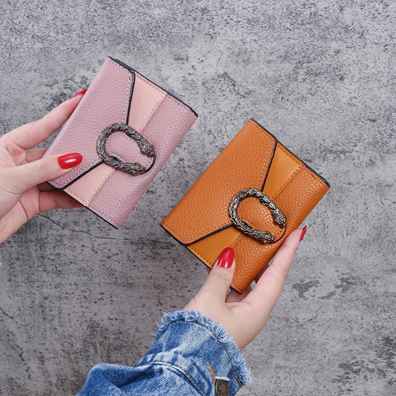 Fashionable Wallet Zipper Coin Purse Women Short Wallets Handbag Women's Clutch Bag Card Holder Pu Leather Wallet Folding Walle