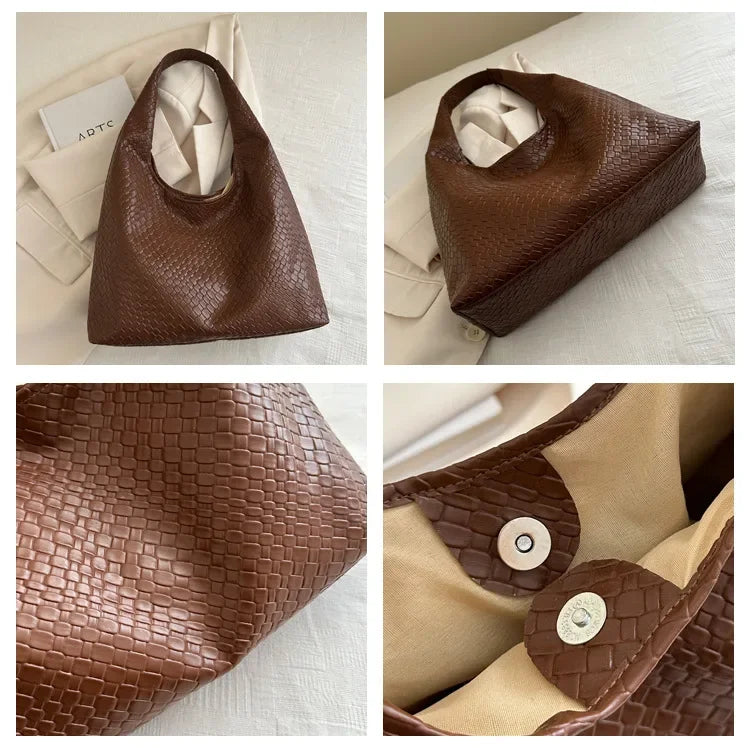 Women Retro Large Hobo Shoulder Tote Bag for Daily Work Travel