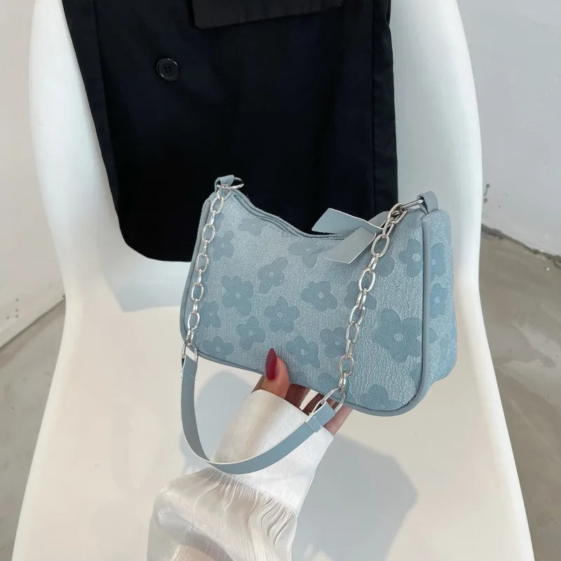 Fashion Felt Shoulder Bags for Women Small Casual Underarm Bag Female Hand Crossbody Bags for Women
