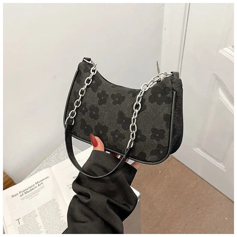 Fashion Felt Shoulder Bags for Women Small Casual Underarm Bag Female Hand Crossbody Bags for Women