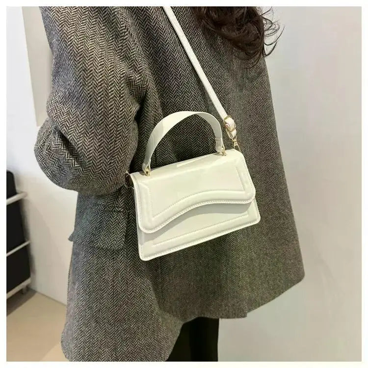 High Quality PU Leather Handbag Purse Women's Bag Solid Color Shoulder Crossbody Bags Lady Messenger Small Tote for Women Girls