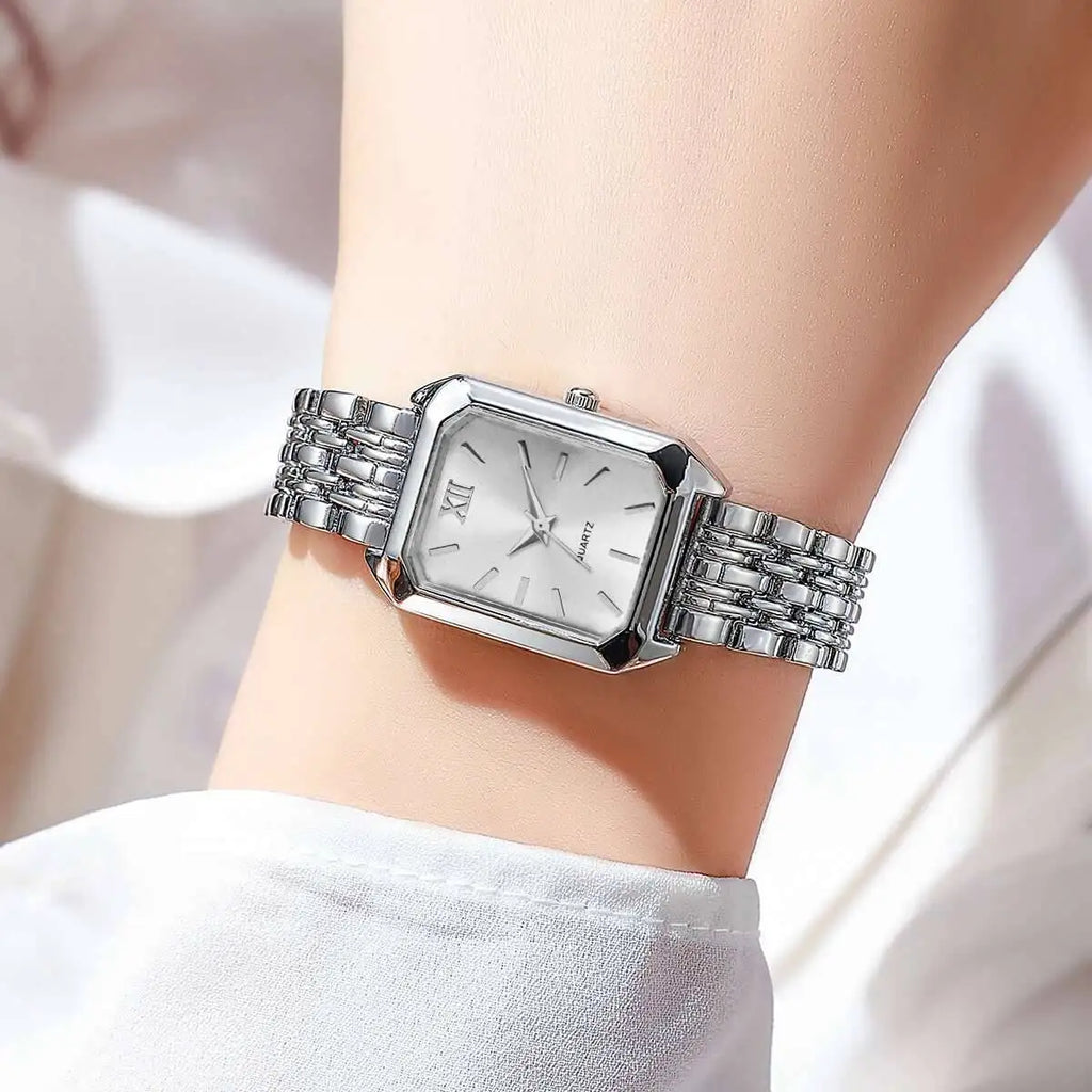 Fashion Rectangle Women Quartz Watch Luxury Analog Wristwatches Reloj Mujer Girls Clock Gift（Without Box）
