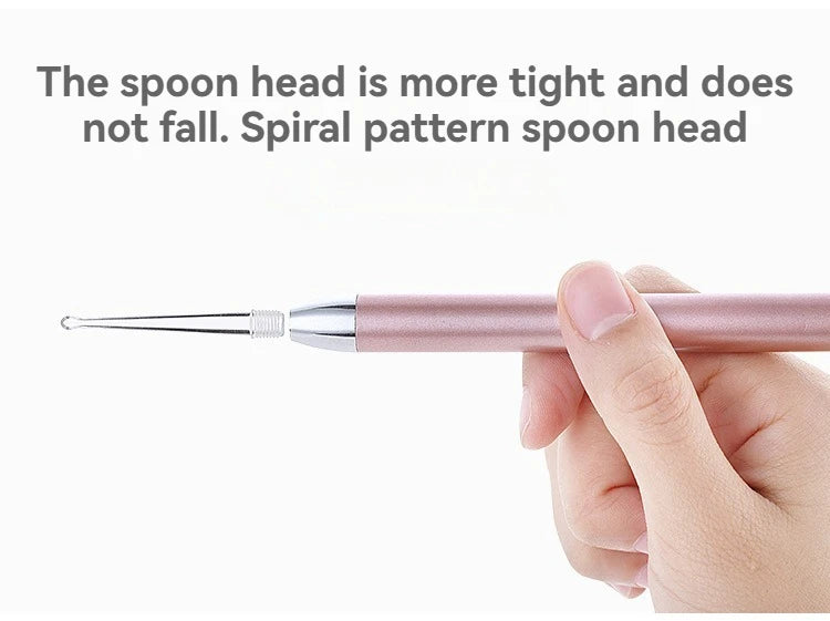 Luminous Ear Scoop, Stainless Steel Ear Scoop with Light, Luminous Ear Cleaner, Visual Ear Picking Tool