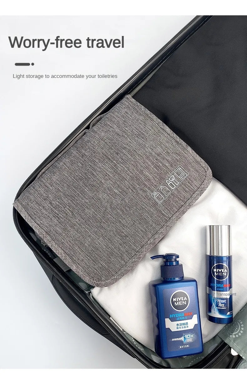 Travel Waterproof Cationic Hook Toiletry Bag Home Bathroom Makeup Product Storage Hanging Bag Beauty Organizing Bag