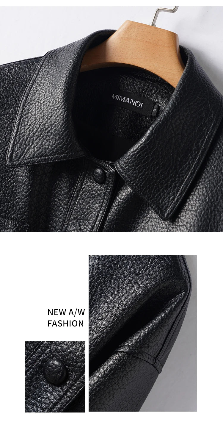 fashion genuine leather jacket woman, 2025 autumn sheepskin coat