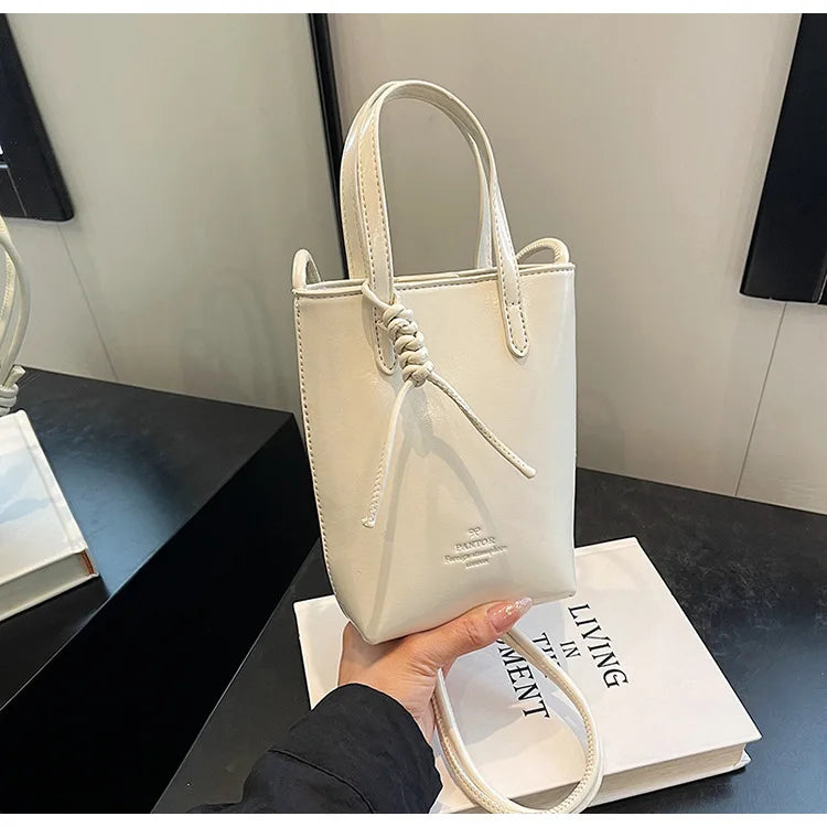 PU Leather Mini Crossbody Bag for Women 2025 New Korean Fashion Luxury Shoulder Bags Female Simple Retro Handbags and Purses