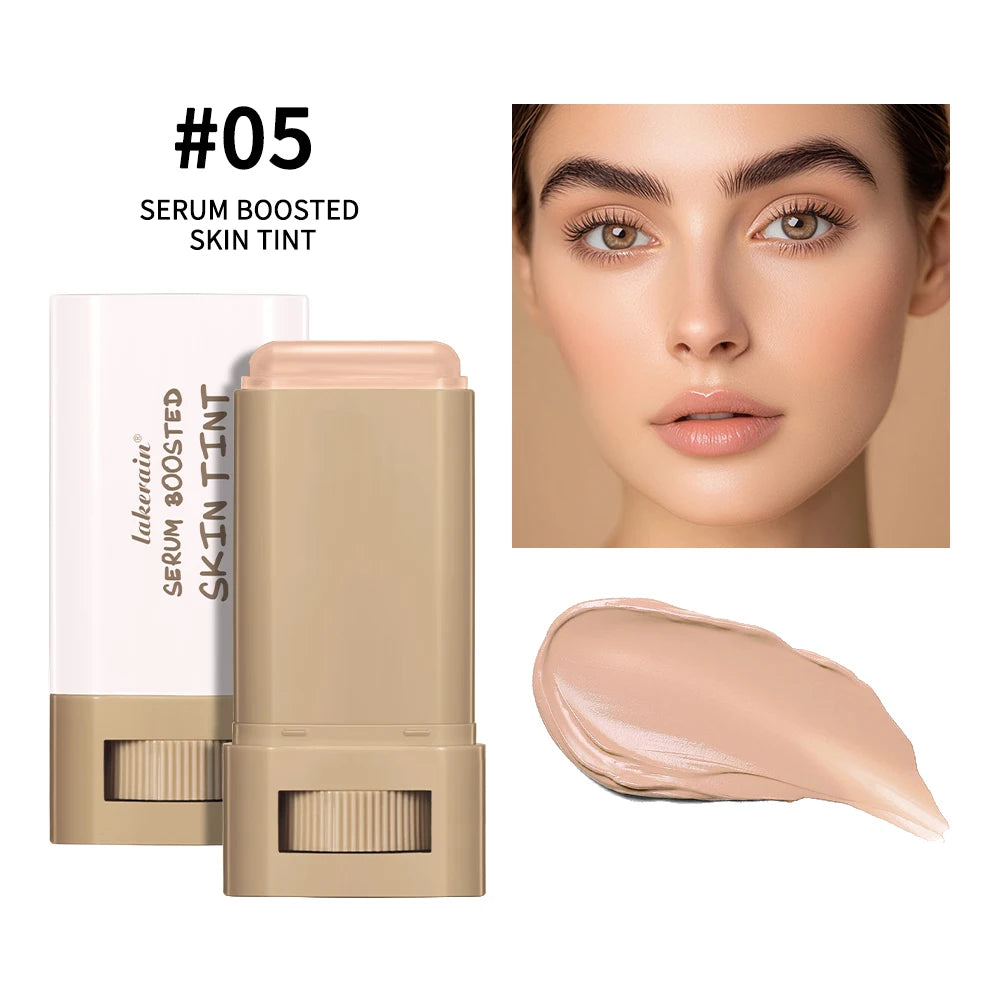Skin Tint Stick Waterproof Nourishing Solid Tinted Serum Foundation Skin Tint Balm Face Tinted Face Contour Stick Makeup