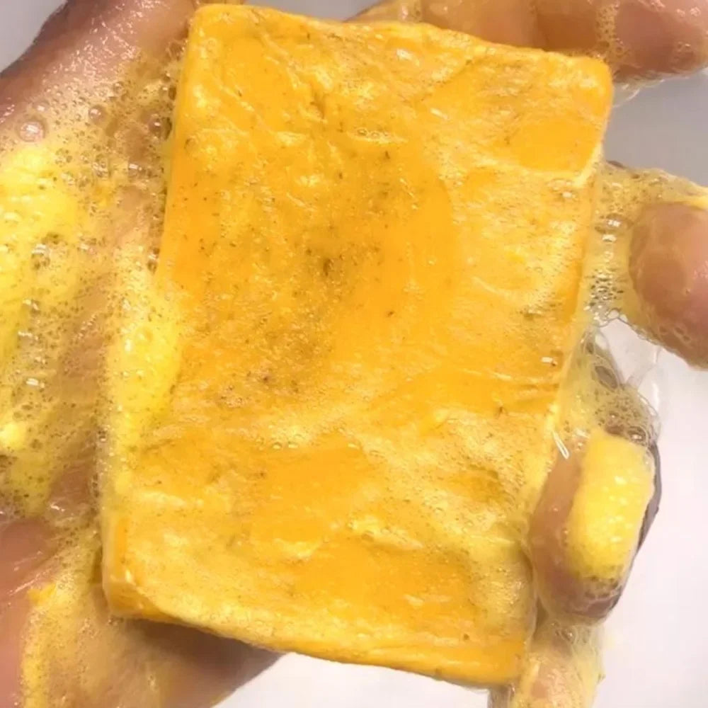 100g Turmeric Hand Made Soap, Lemon Kojic Acid Soap, Shower and Facial Soap  Deep Cleaning For Face Body Skin Care