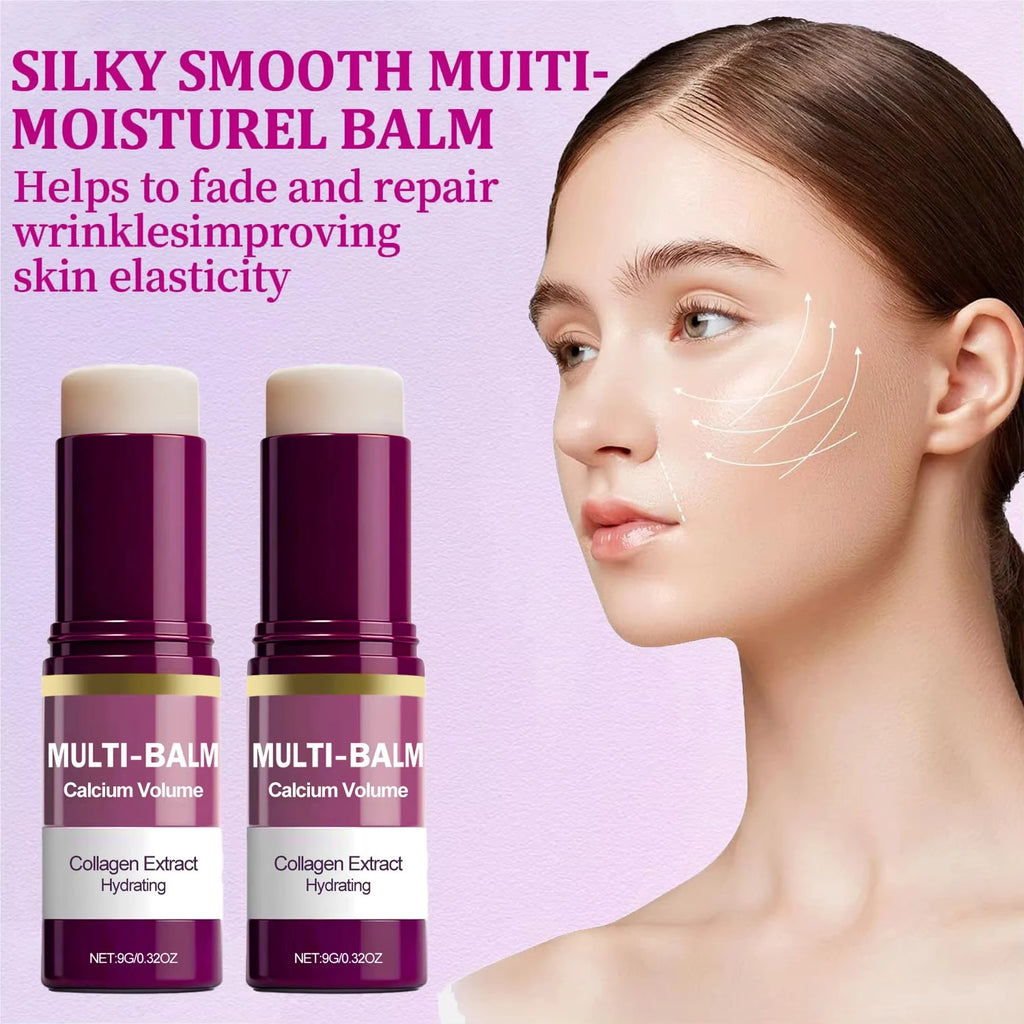 Multi Balm Calcium Volume Firming Skin Hydrating Nourishing Smoothing Collagen Moisturing Stick Suitable for Eyes Neck Face