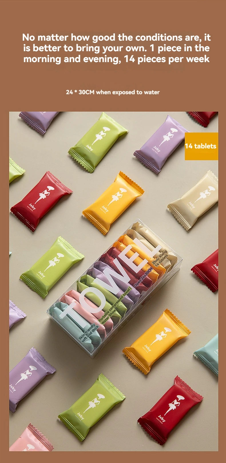 One-time Compressed Towel Washcloth Thickens the Cotton Bath Towel Travel Clean Face Independent Packing Portable Face Towel