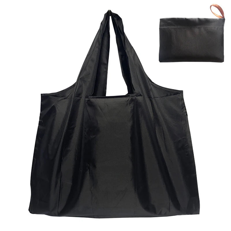 Large Capacity Foldable Portable Supermarket Environmentally Friendly Shopping Grocery Bag, Waterproof Shoulder Storage Bag