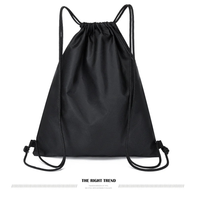 Lightweight Drawstring Backpack for Men and Women Sports Fitness Backpack Outdoor Leisure Backpack Zipper Bag
