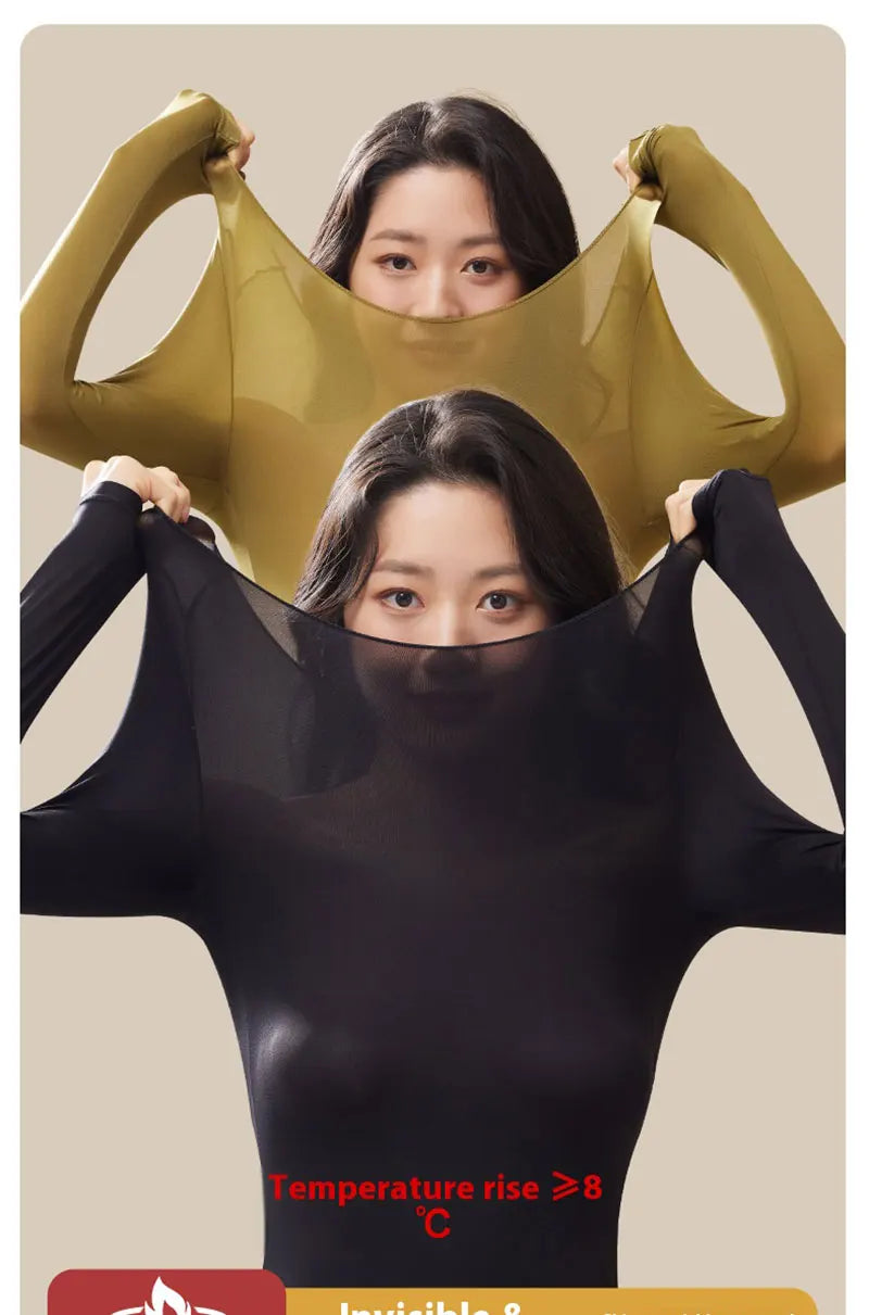 Women's Thermal Underwear Winter Clothes Seamless Thick Double Layer Warm Lingerie Women Thermal Clothing Set Woman 2 Pieces