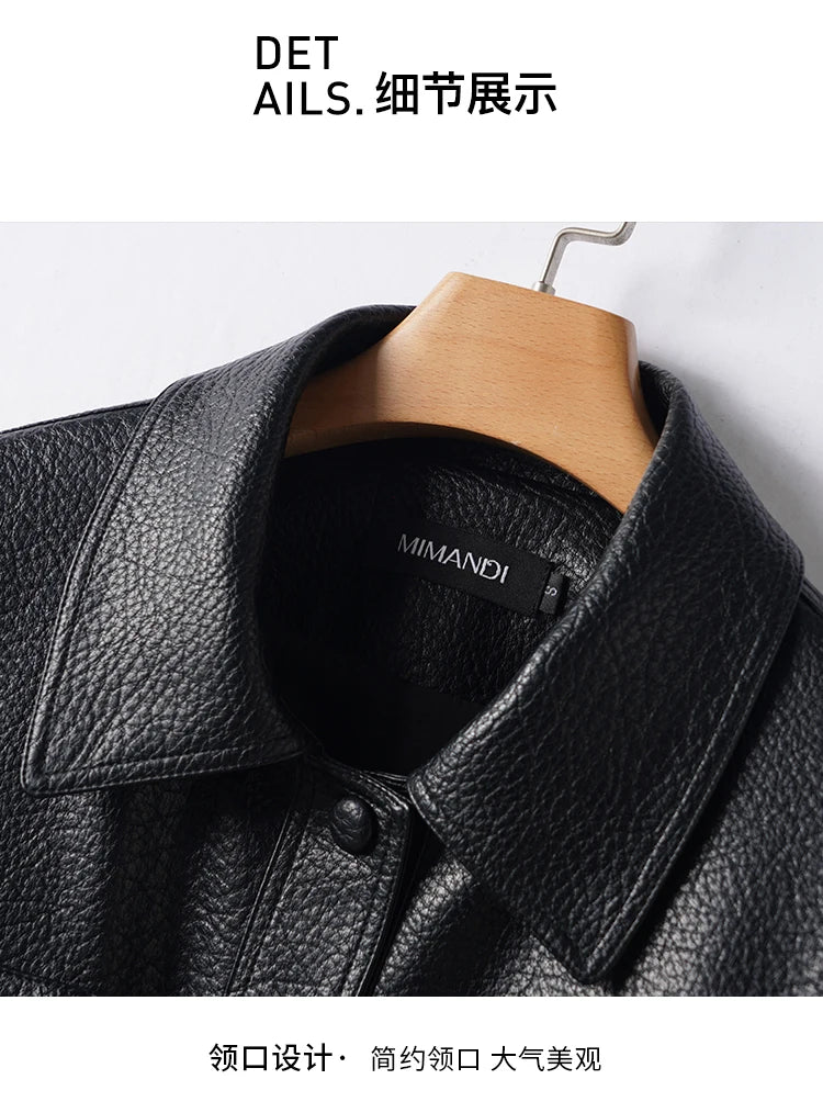 fashion genuine leather jacket woman, 2025 autumn sheepskin coat