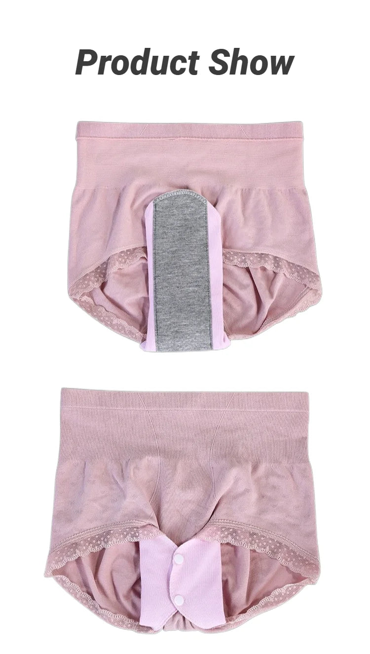 CHUANGERM Feminine Hygiene Period Panty Liners Washable Reusable Adult Diaper Panties For Elderly Support Soft Fit Daily