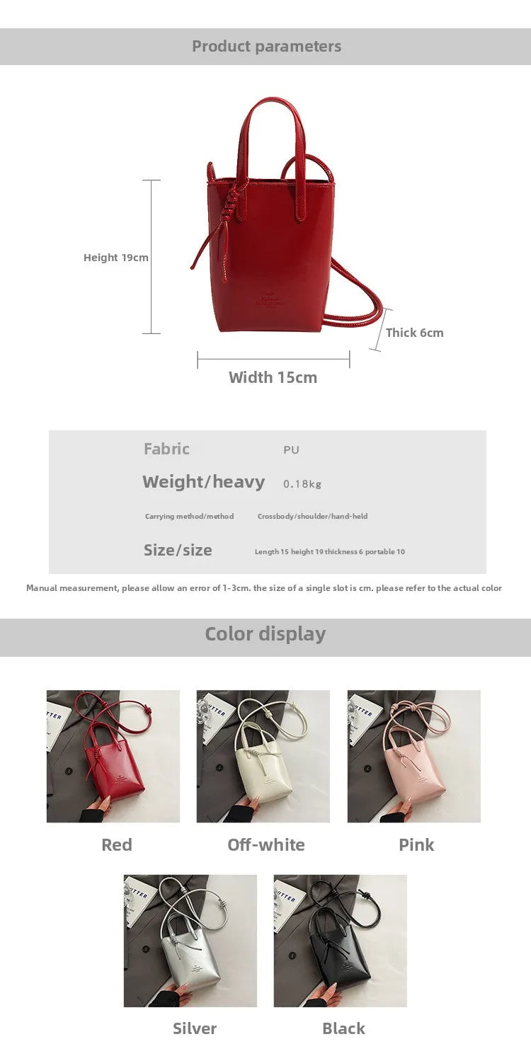 PU Leather Mini Crossbody Bag for Women 2025 New Korean Fashion Luxury Shoulder Bags Female Simple Retro Handbags and Purses