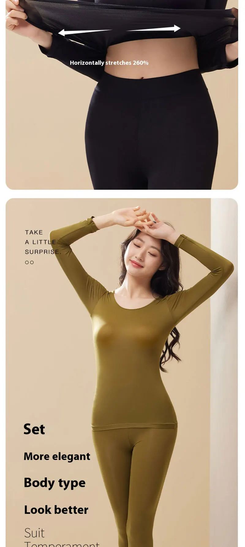 Women's Thermal Underwear Winter Clothes Seamless Thick Double Layer Warm Lingerie Women Thermal Clothing Set Woman 2 Pieces
