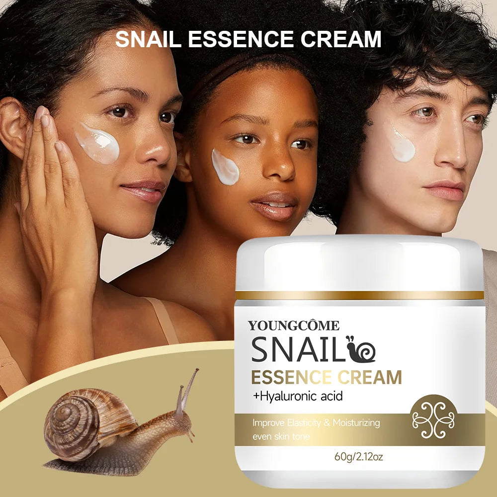 Snail essence Cream with Hyaluronic Acid, Retinol Moisturizing Firming Lightening Repairing Smooth Skincare Whitening Creams