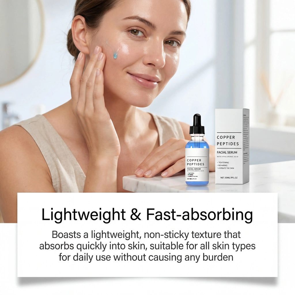 Copper Titanium Essence Hyaluronic Acid Serum For Sensitive Dry Moisturizing Brightening Soothing Face Skin Care Essence