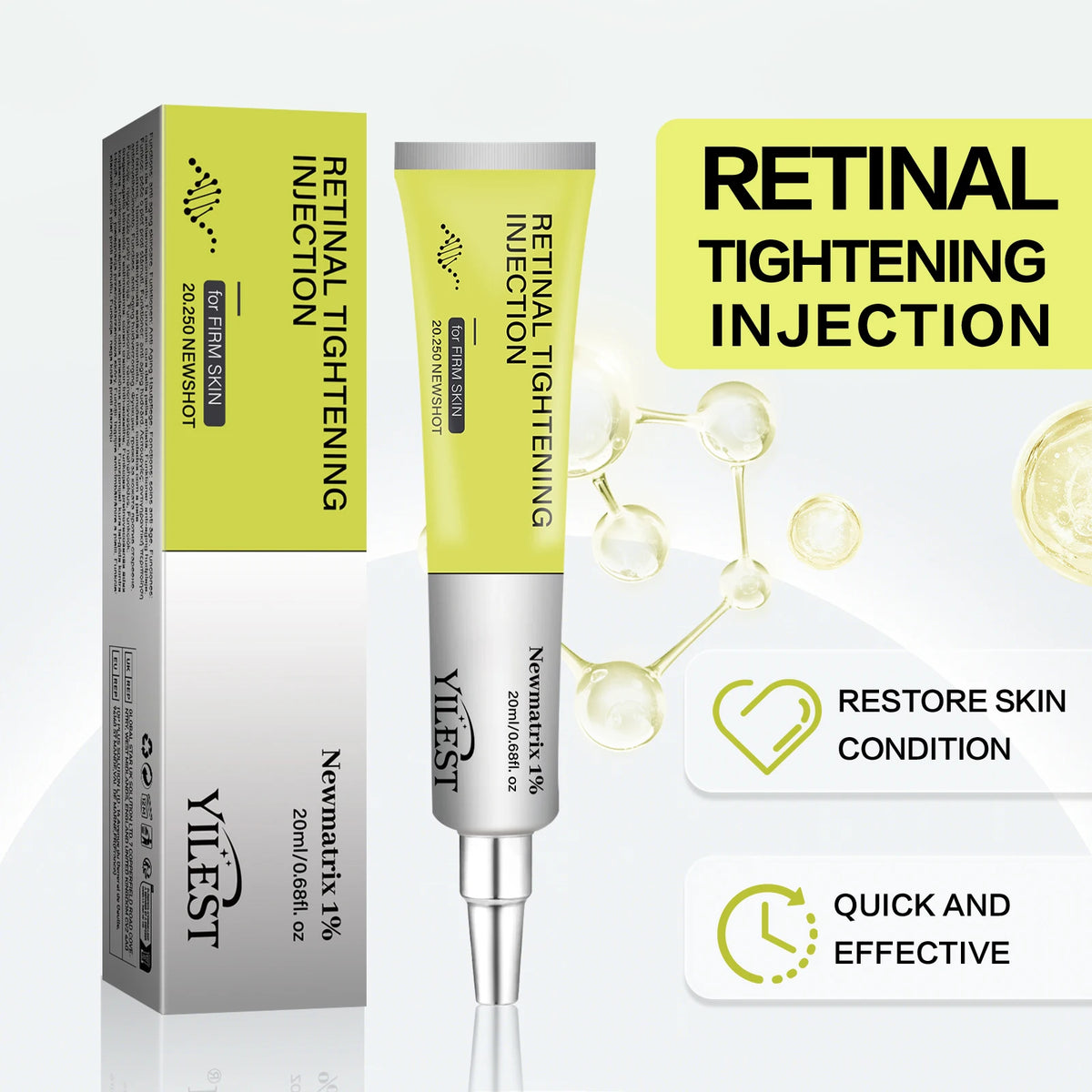 Retinal Eye Cream 20ml with Retinol Ceramide Panthenol Hydrating Firming Eye Care Cream for Fine Line Skin Care
