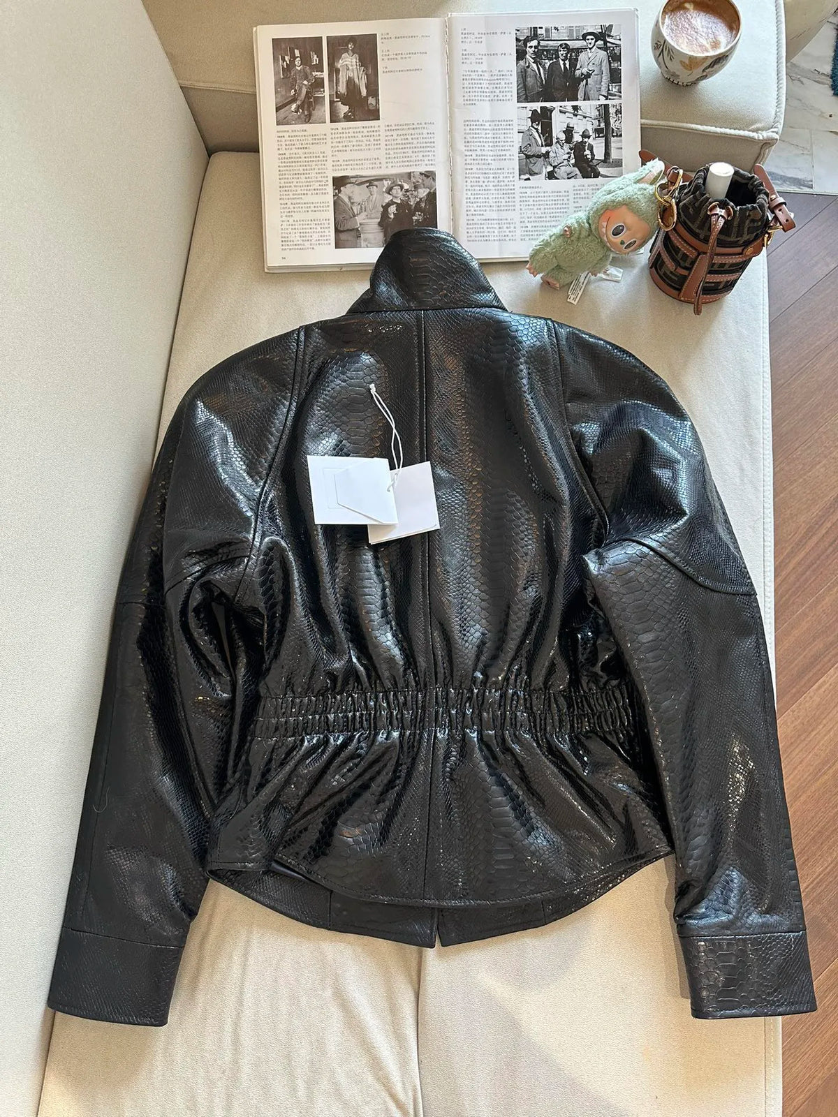 Natural Lambskin Leather Jacket for Women, 100% Genuine Leather Sheepskin Leather Women Coat, Long Sleeves, H1013