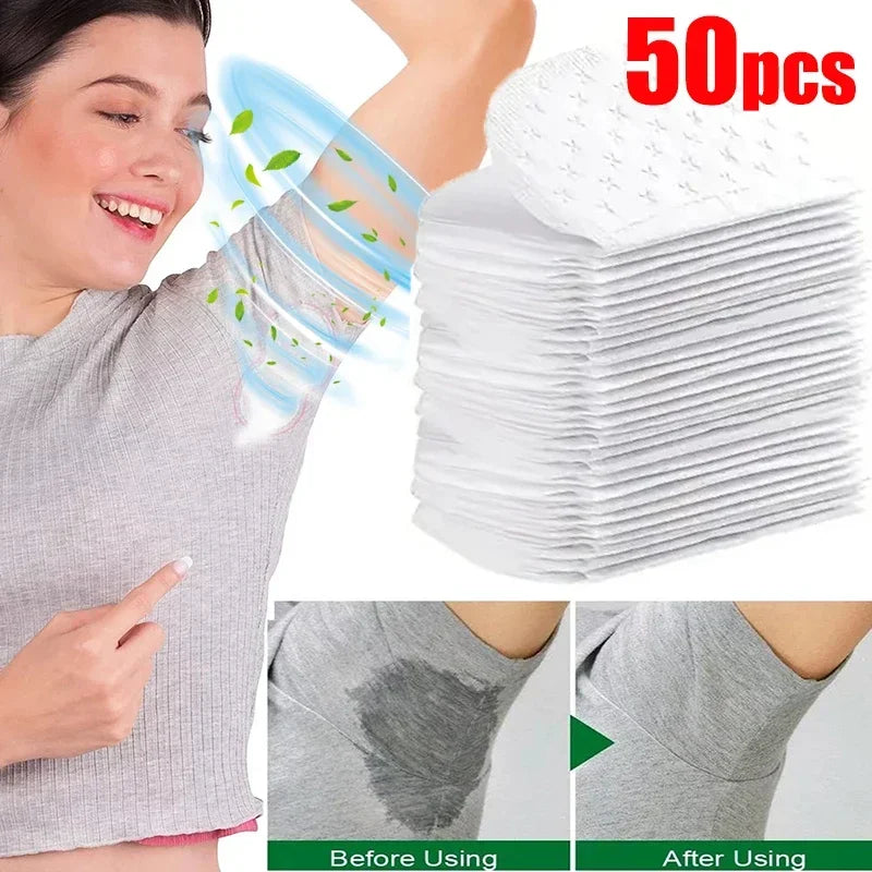 10/20/40/50pcs Unisex Sweat Pads Summer Deodorants Underarm Anti Perspiration Sweat Pads Disposable Absorb Sweat Shield Pad