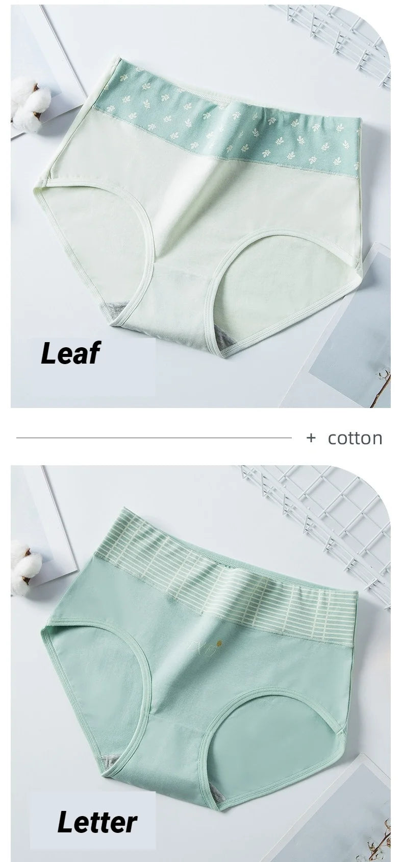 4Pcs Womens High Waisted Underwear Cute Fruit Print Breathable Oversized Briefs Comfortable Soft Stretchy Girls Panties
