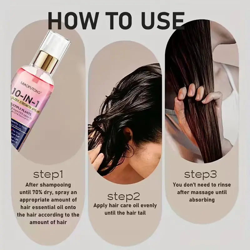 10-in-1 Leave-In Hair Care Spray | Wash-Free Conditioner with Heat Protection