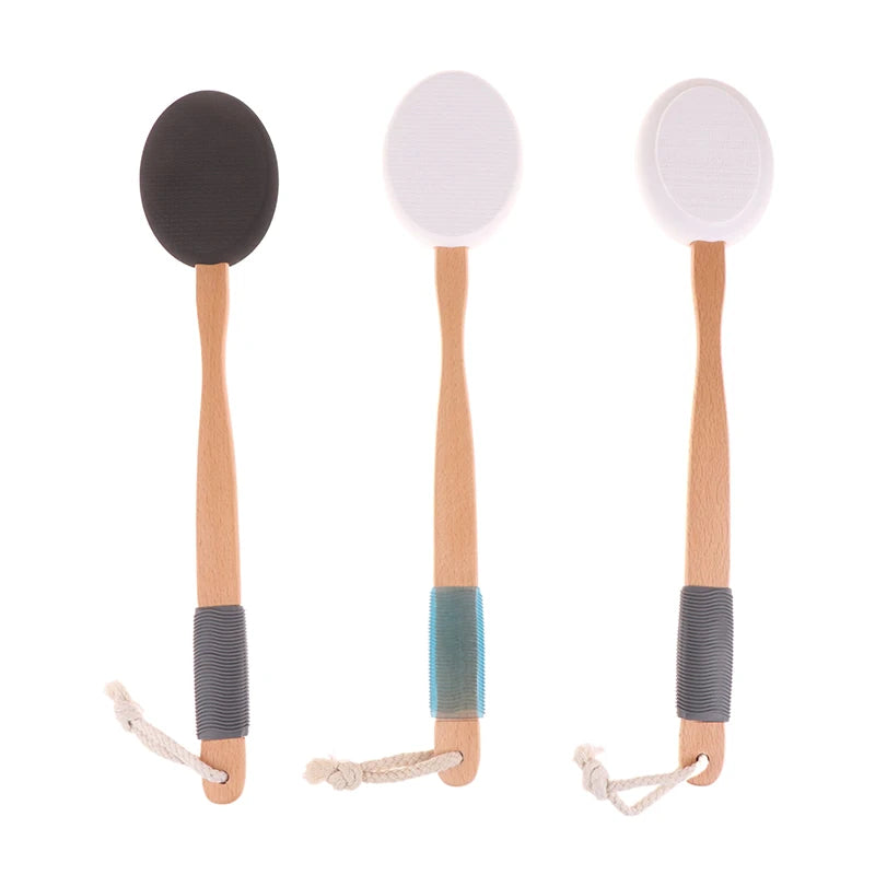 Multi-Function Lotion Sunscreen Ointment Applicator Silicone Long Handle Body Cleaner Shower Brush Sunscreen Back Applicator
