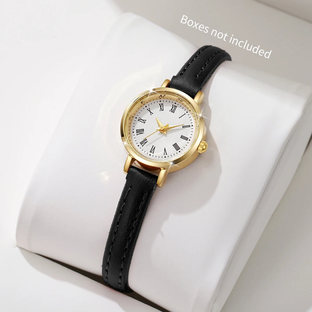 Women Watches Fashion Small Roma Dial Ladies Leather Band Quartz Watch Reloj Mujer Girls Clock Gift
